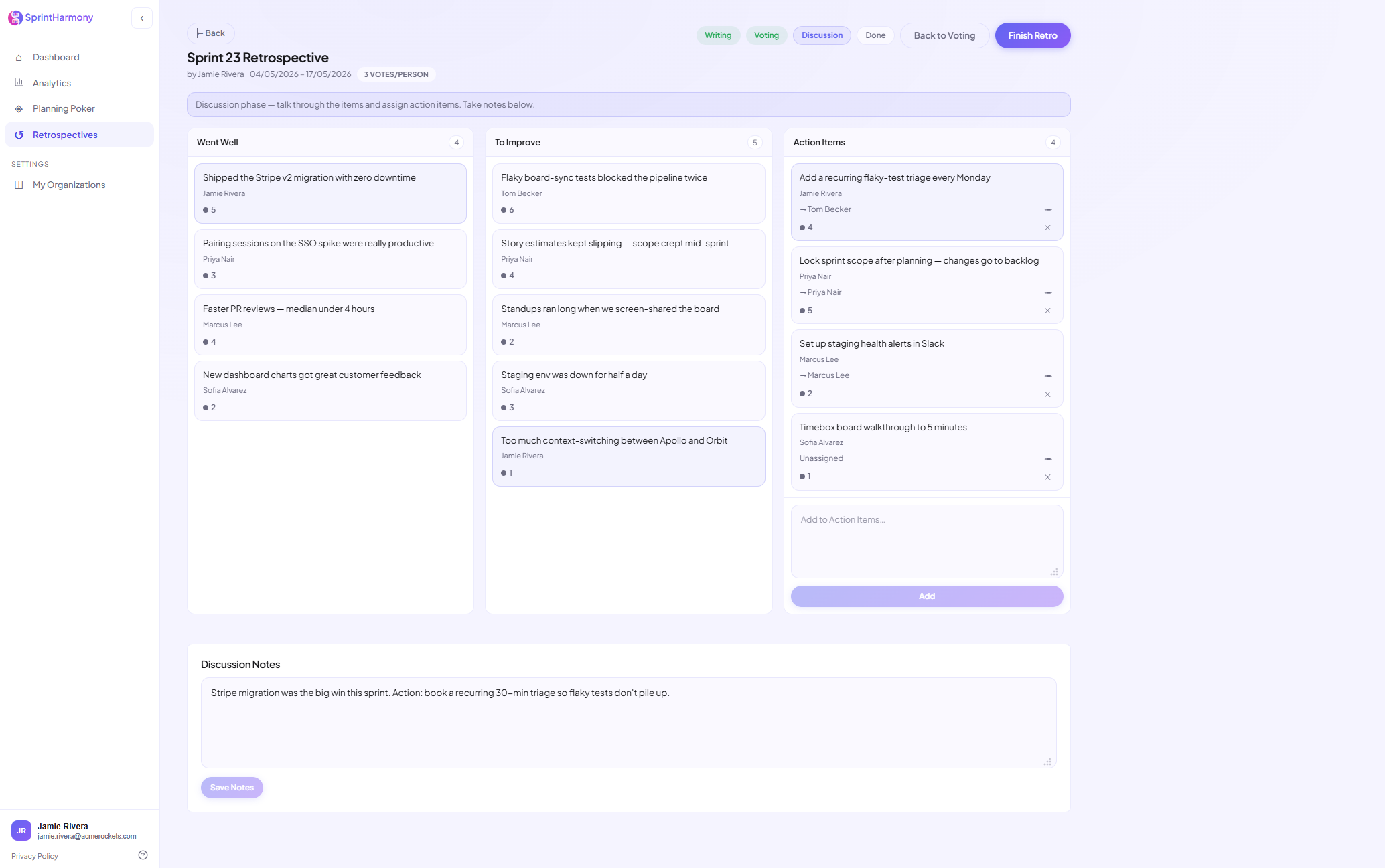 Sprint Retrospectives